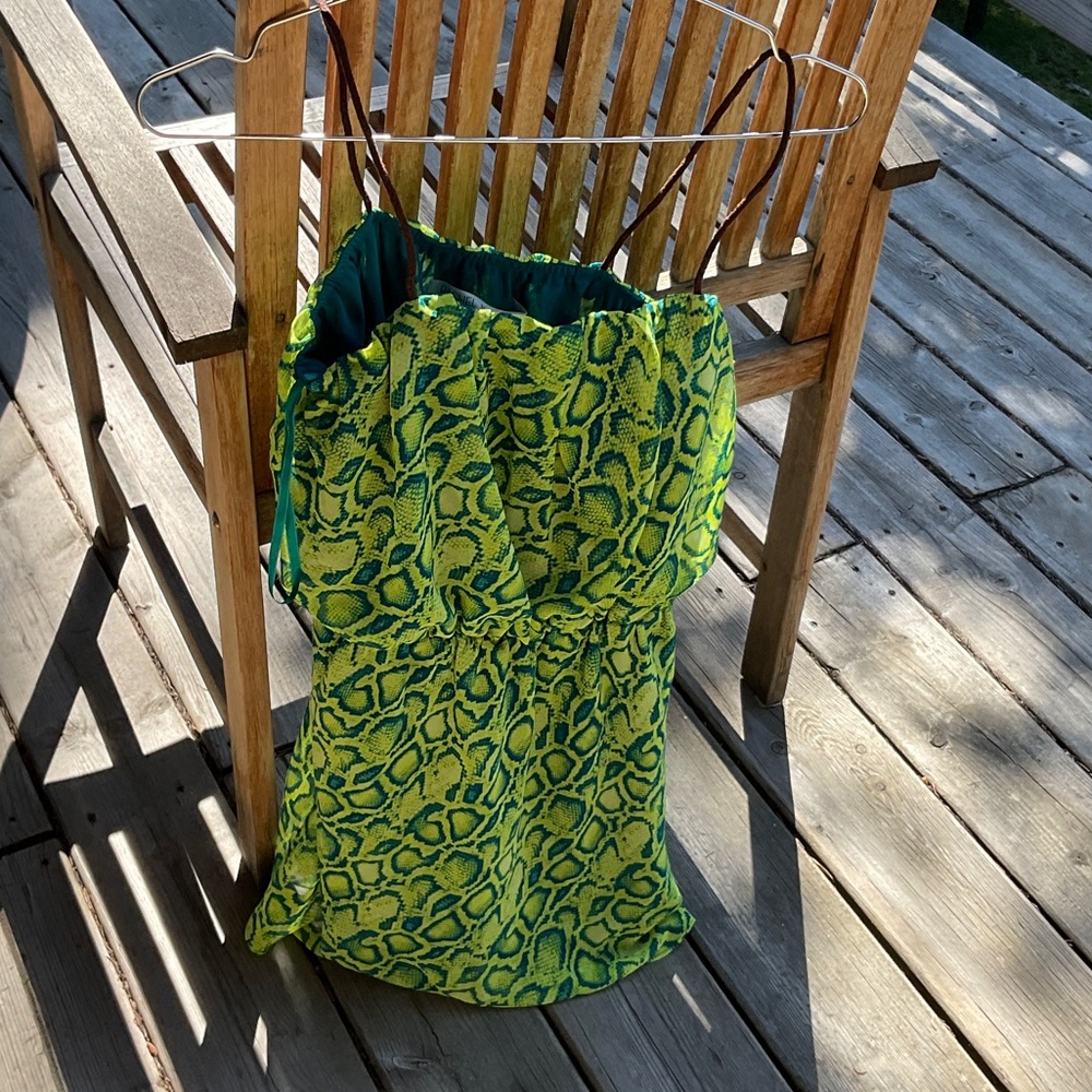 Rachael Ray Lime and Teal Sleeveless Tunic